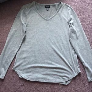 Jones New York sparkle stripe long sleeve tee